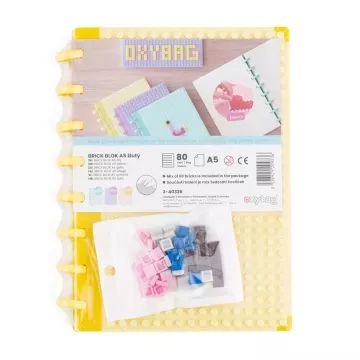 Brick: Cuaderno base con tapa y bloques - A5, rayado - .imagen
