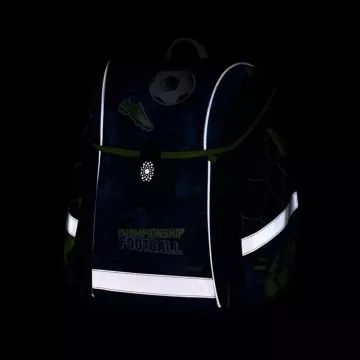 Set zaino scuola Premium Light con motivo calcio - 3 pezzi - .immagine