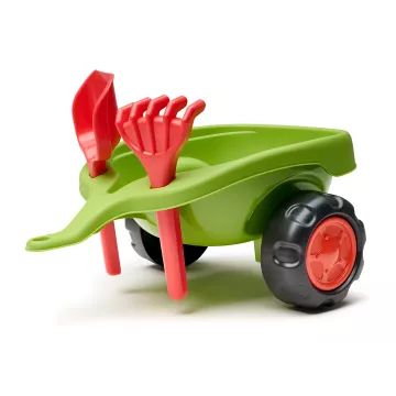 Falk: Baby Claas traktor med anhænger - lysegrøn - .billede