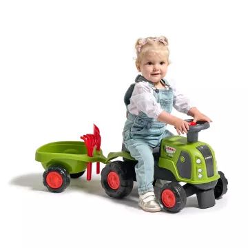 Falk: Trattore Baby Claas con rimorchio - verde chiaro - .immagine