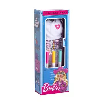 Barbie Csináld magad! pólótervező készlet Barbie babára való pólóval, matricákkal és filctollakkal - . kép