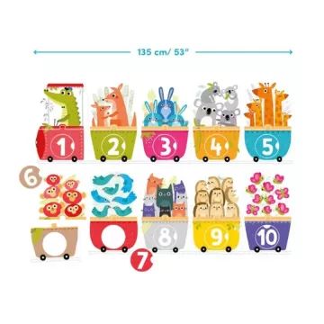 Banana Panda : Grand puzzle – train avec des chiffres - .image