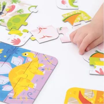 Banana Panda: Reis-puzzel – dino’s - .afbeelding