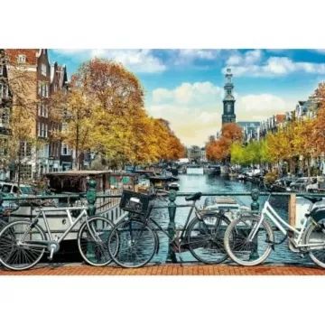 Trefl Prime: Amszerdam ősszel - 1000 darabos kombinálható puzzle CSOMAGOLÁSSÉRÜLT - . kép