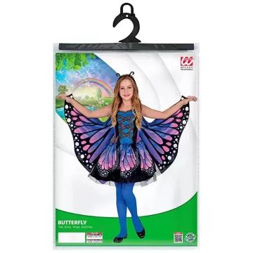 Costum fluture albastru cu aripi - 116 cm DEVALORIZAT - .foto