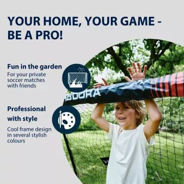 Hudora : but de foot métallique Pro Tect Advanced 240 cm - noir et rouge - .image