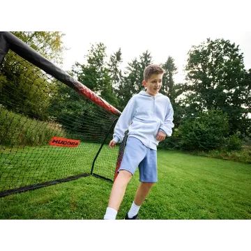 Hudora: Pro Tect Advanced metalni nogometni gol, 180 cm - crno-crveni - .slika