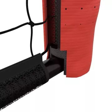 Hudora: Pro Tect Advanced fém focikapu, 180 cm - fekete-piros - . kép