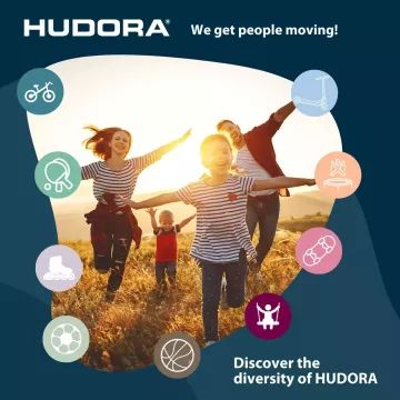 Hudora: Pro Tect Advanced metalni nogometni gol, 180 cm - crno-crveni - .slika