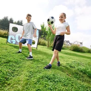 Hudora: Motiv Goal fodboldmål i metal med målnet, 213 cm - sort - .billede