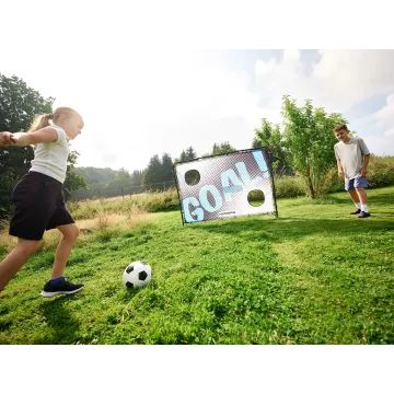 Hudora: Motiv Goal fodboldmål i metal med målnet, 213 cm - sort - .billede