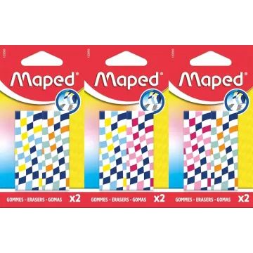 Maped: Set de radiere cu carouri - diverse modele, set de 2 bucăți - .foto