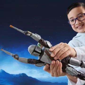 Hasbro: Star Wars Interaktív Angolul Beszélő Mandalóri és Grogu Játékfigura - 30 cm - . kép