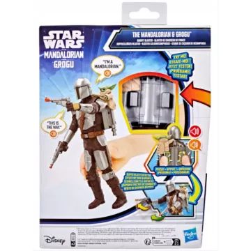 Hasbro: Star Wars Interaktív Angolul Beszélő Mandalóri és Grogu Játékfigura - 30 cm - . kép