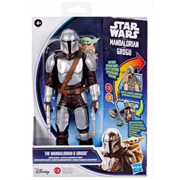 Hasbro: Star Wars Interaktív Angolul Beszélő Mandalóri és Grogu Játékfigura - 30 cm - . kép