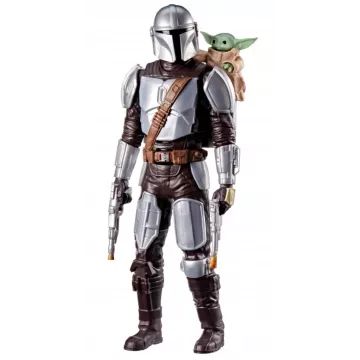 Hasbro: Figurină interactivă Mandalorian și Grogu vorbitoare de engleză Star Wars - 30 cm - .foto