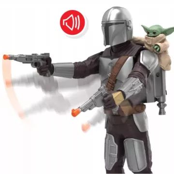 Hasbro: Star Wars Interaktív Angolul Beszélő Mandalóri és Grogu Játékfigura - 30 cm - . kép