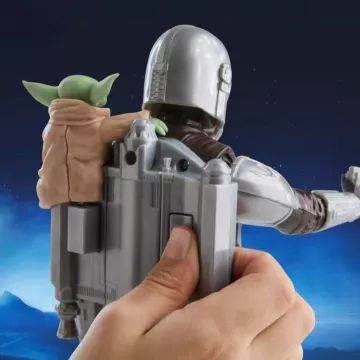 Hasbro: Star Wars Interaktív Angolul Beszélő Mandalóri és Grogu Játékfigura - 30 cm - . kép