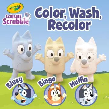 Crayola Washimals: figurka Bluey do kolorowania i mycia – 1 szt., różne rodzaje - .zdjęcie 