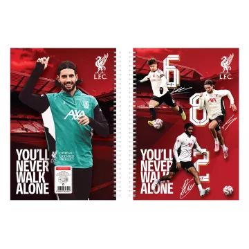 Liverpool: Dominik Szoboszlai spiralna bilježnica na kvadrate - A4, razne vrste - .slika