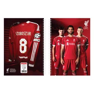 Nebulo: zeszyt w linię A4 w spiralę z motywem Liverpoolu - .zdjęcie 