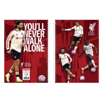 Nebulo: zeszyt w linię A4 w spiralę z motywem Liverpoolu - .zdjęcie 