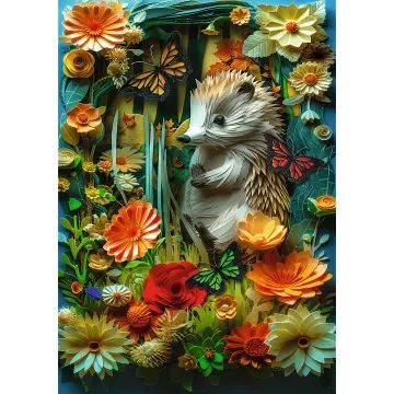 Trefl: 3D hatású papír sündisznó puzzle - 1000 darabos CSOMAGOLÁSSÉRÜLT - . kép