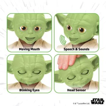 Star Wars: Yoda interaktív plüssfigura - 16 cm - . kép