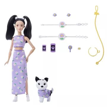 Barbie: Mode-duo med kæledyr – Lilla - .billede