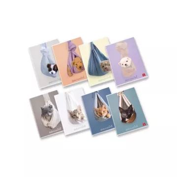 Pigna: zeszyt w linie „Dolci Cuccioli” A4, od 4 klasy, różne wzory - .zdjęcie 