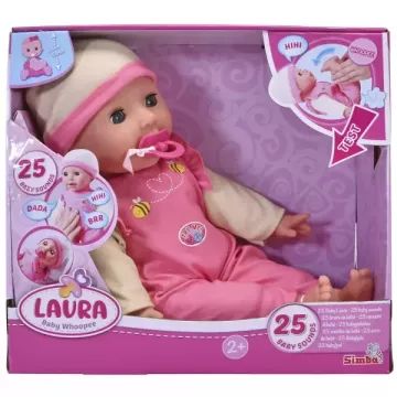 Păpușa Laura interactivă, care respiră și scoate sunete - 38 cm - .foto