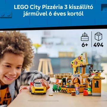 LEGO® City Pizzeria con veicoli per le consegne 60496 - .immagine