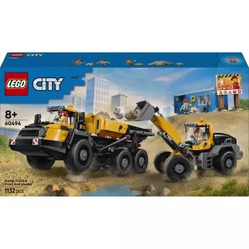 LEGO® City Utovarivač s prednjom kašikom i kiper kamion 60494 - .slika
