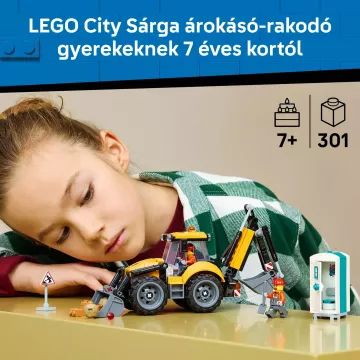LEGO® City dzeltenais tranšeju ekskavators-iekrāvējs 60480 - .attēls
