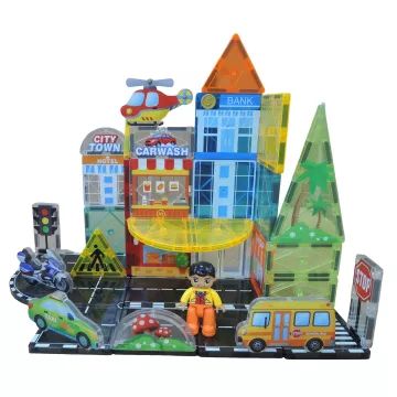 Éléments de construction magnétiques - ville, set de 40 pièces - .image