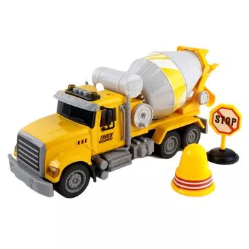 Betoneira de brinquedo com sinais de trânsito - 22 cm - .Imagem