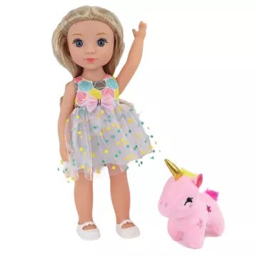 Boneca mini unicórnio de pelúcia - Bonnie, 29 cm - .Imagem