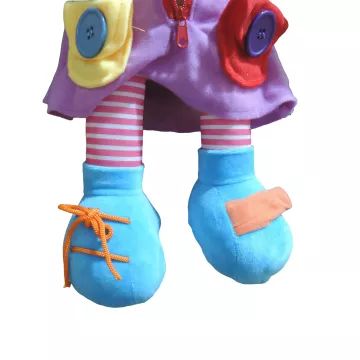 Bambola di stoffa educativa (lacci, zip, bottoni) - 50 cm - .immagine