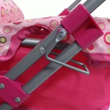 Metalowy wózek dla lalek z metalowym stelażem i dodatkami – 72 cm - .zdjęcie 
