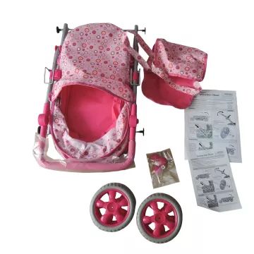 Metalen speelgoedkinderwagen met accessoires - 72 cm - .afbeelding