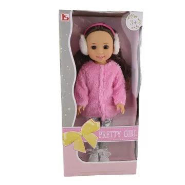 Boneca de brincar em pé de 38 cm com fones de ouvido - .Imagem