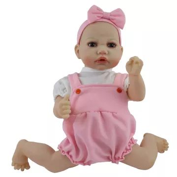 Păpușă bebeluș Reborn fetiță cu accesorii – 43 cm - .foto