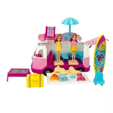 Mājas piekabes rotaļkomplekts ar pārģērbjamām lellēm - .attēls