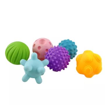 Sensorische ontwikkelingsballen - set van 6 in felle kleuren - .afbeelding