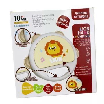 Kézzel ütögethető dob bébijáték - 12 cm - . kép