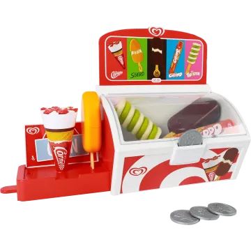 Spiel-Eiscremetruhe mit Eis und Spielgeld - . bild aus