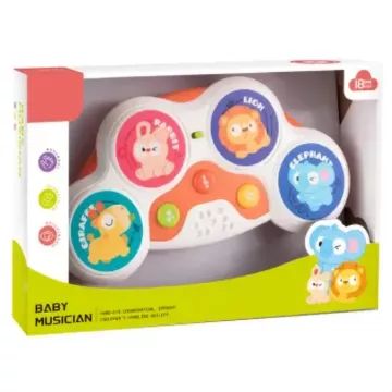 Tambour tactile musical et lumineux pour bébés - 32 cm - .image
