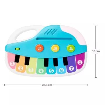 Piano de bebê com sons e luzes - 22 cm - .Imagem