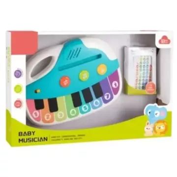Piano de bebê com sons e luzes - 22 cm - .Imagem