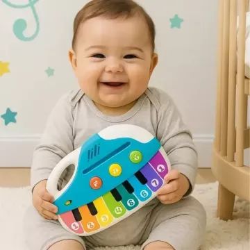 Piano de bebê com sons e luzes - 22 cm - .Imagem